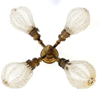 Mooie hang of wandlampen met kristal uit Hotel des Indes